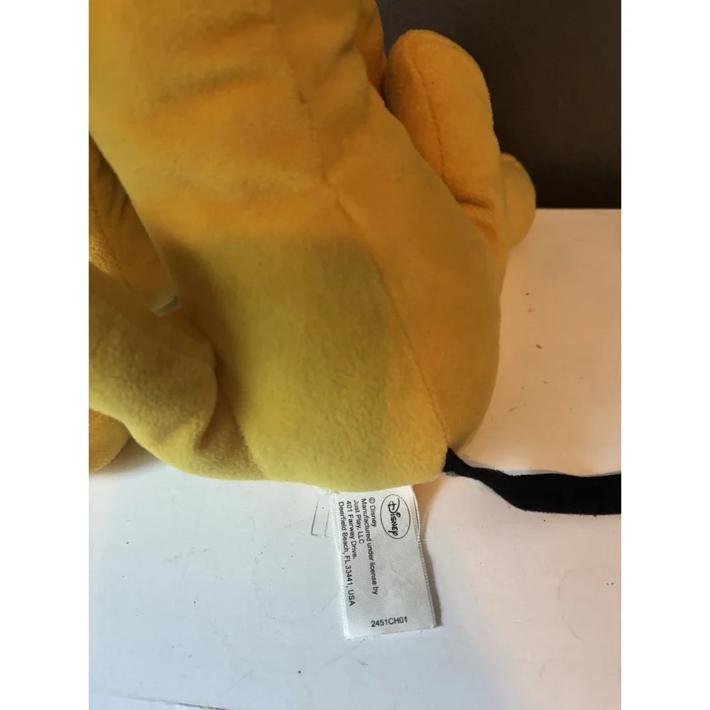 Disney Pluto Dog Plush Stuffed 11in Just Play Green Name Collar Mickey Mouse